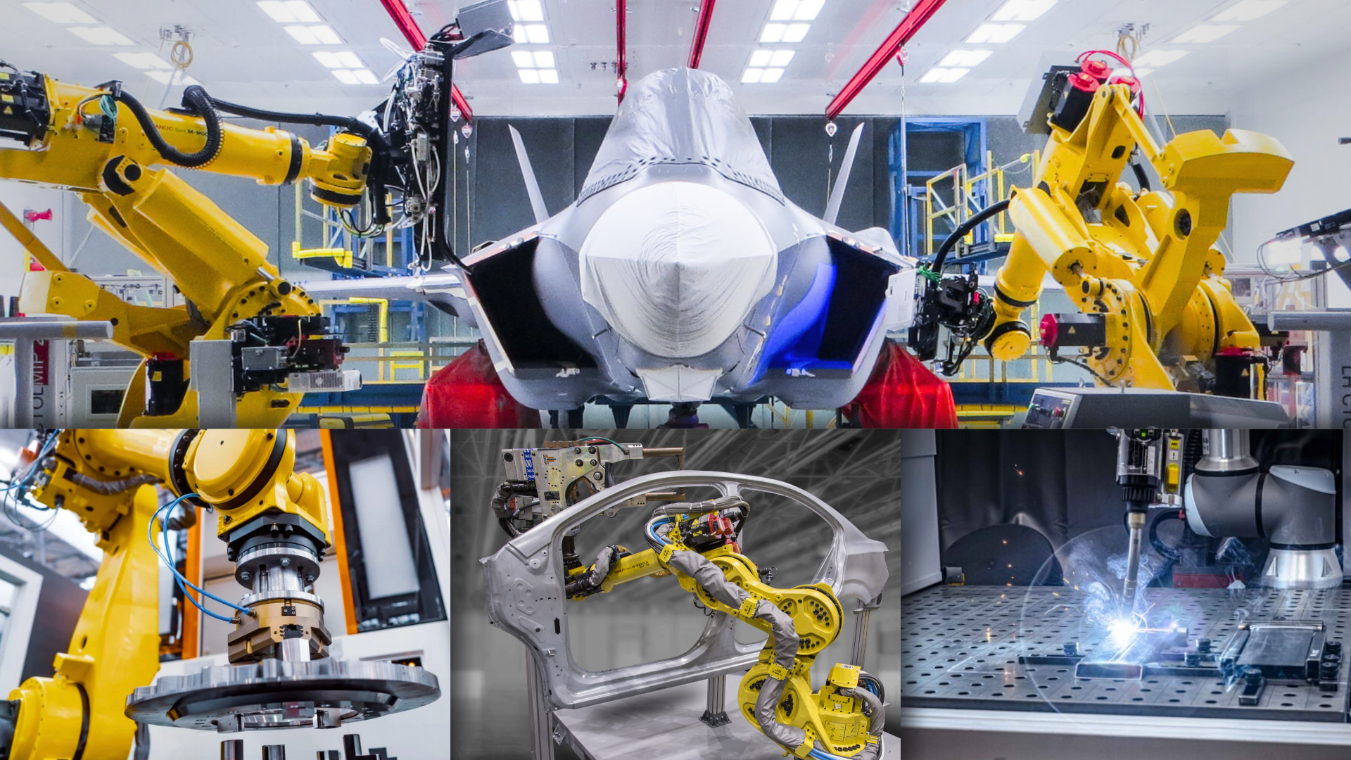 Automation Collage - Aerospace Automation, Automotive Automation, Laser Welding Automation, Machine Tending Automation